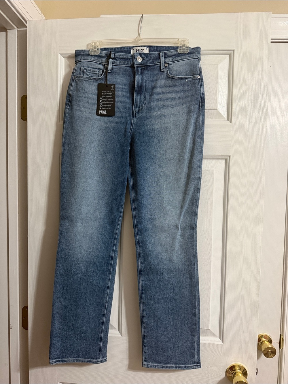 NWT Paige Cindy High Rise Straight Ankle Vintage Inspired Stretch Jeans Size 29